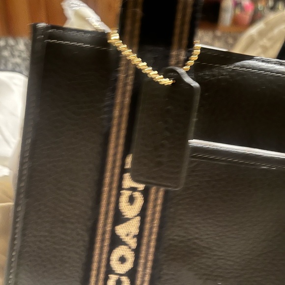 Coach Smith Tote Bag 24 NWT Pebbled Leather Black - Picture 6 of 10